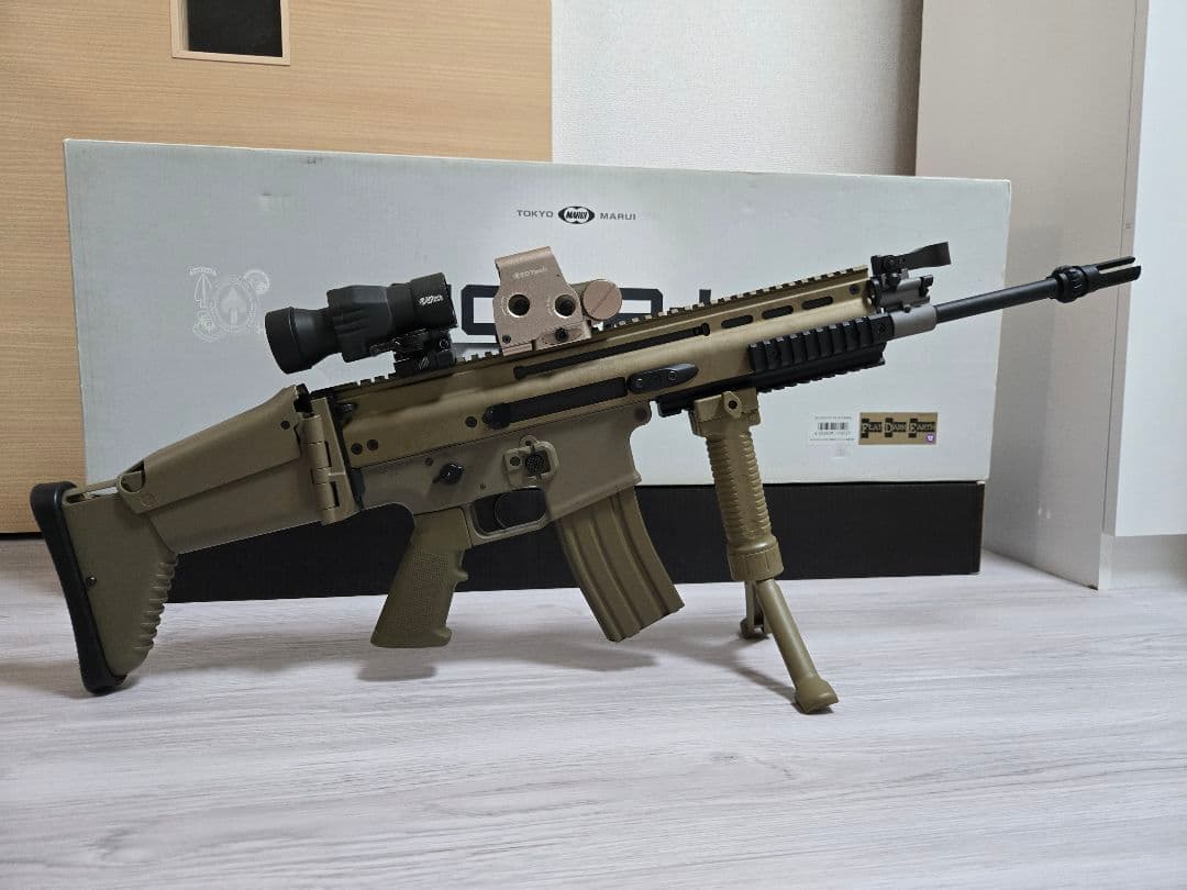 【即サバゲー可】東京マルイ 次世代SCAR-L FDE 豪華カスタム＆予備マグ付