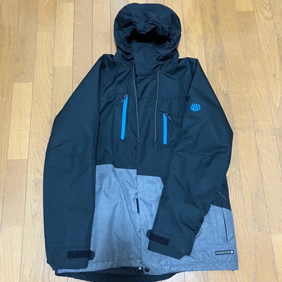 686 SIXEIGHTSIX スノーボードウェア ジャケット ブラック グレー