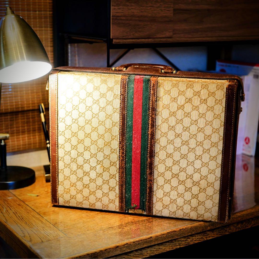 グッチ　1970s トランク　カバン　ハンドバッグ　ヴィンテージ　オールドグッチ 楽天市場】【中古】正規品 GUCCI オールドグッチ シェリーライン