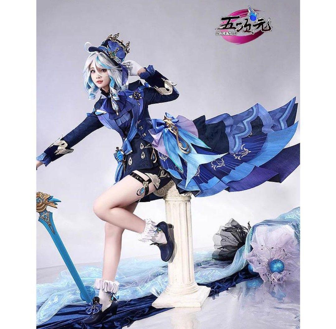 原神 コスプレ フリーナ ウーシア 女性XL ウィッグ・靴つき 五次元