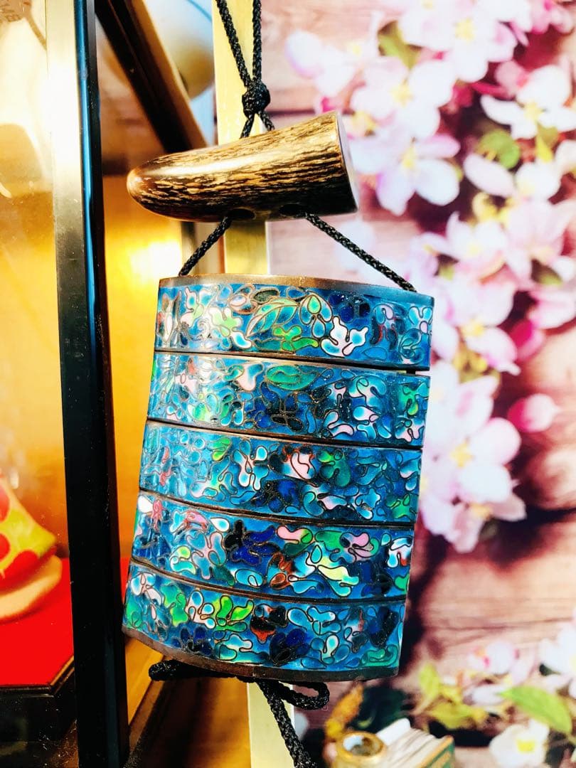 七宝焼 印籠　小物入　根付け