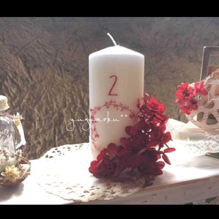 out ワインレッド❁ キャンドル