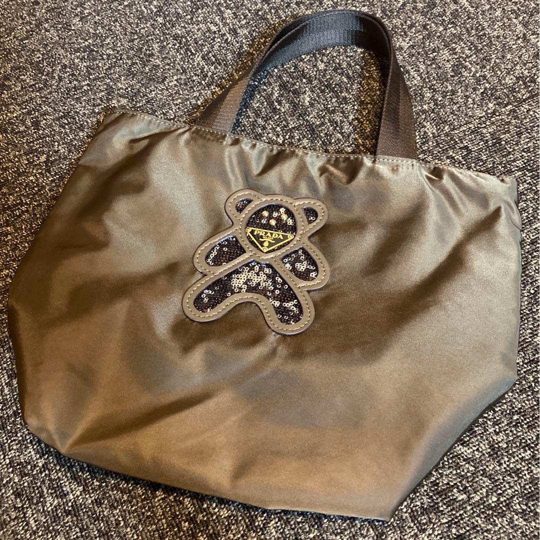 PRADA レディースエコバッグ オリーブグリーン
