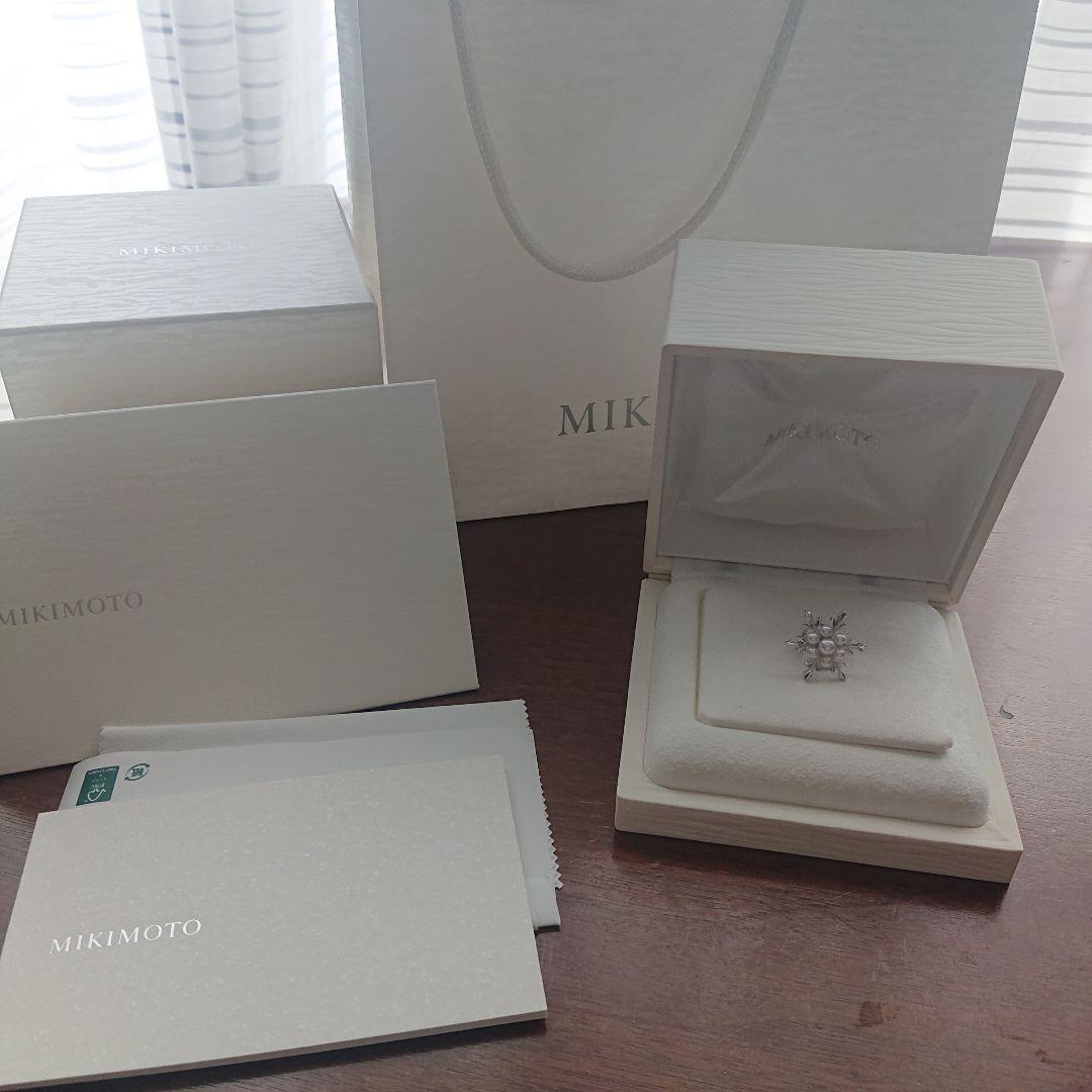 MIKIMOTO 雪の結晶 ピンブローチ