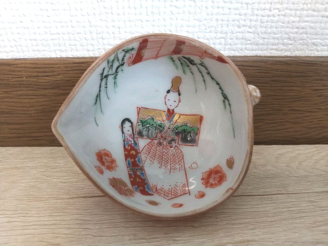 九谷　春画　桃型　盃　立雛 楽天市場】九谷焼 3号雛人形 花むらさき【 桃の節句 雛人形 雛飾り