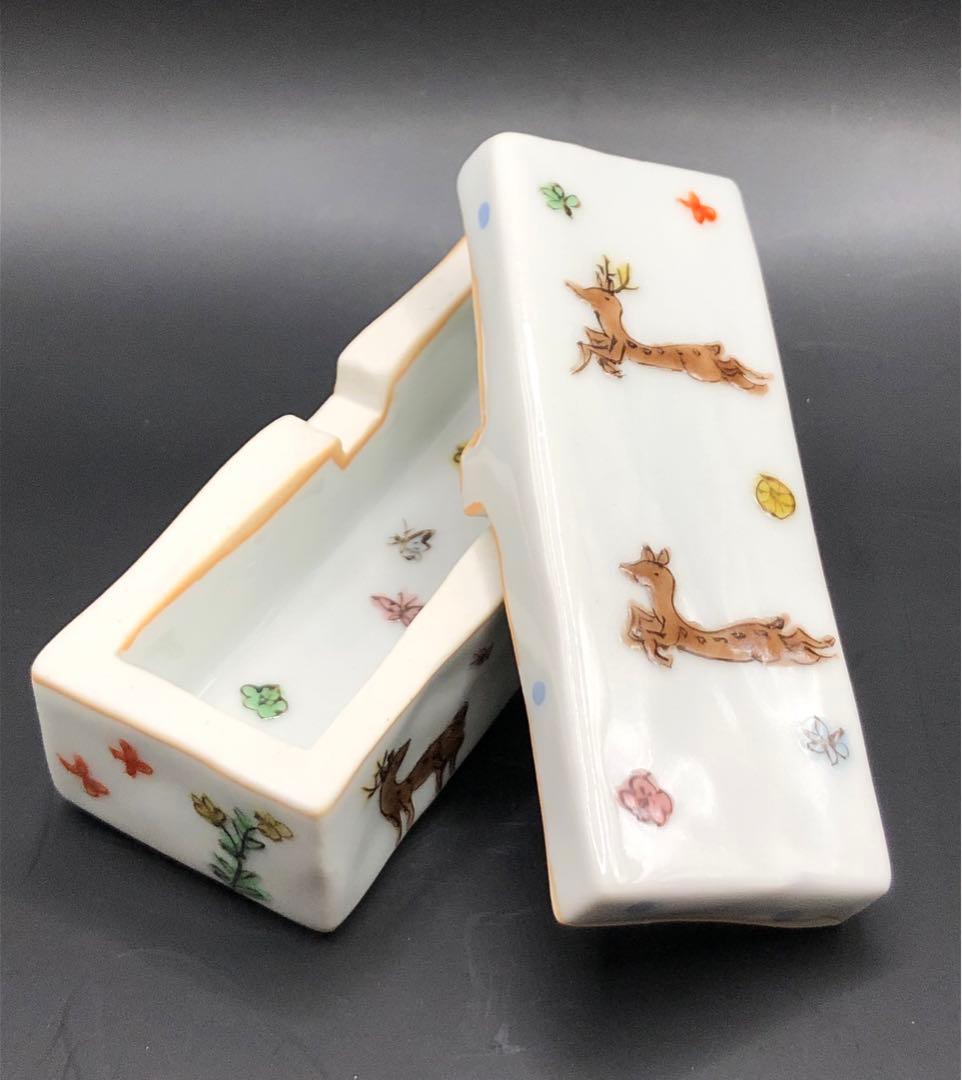 工房あめつち　あめつち　小箱　長方形　鹿　シカ　蝶々