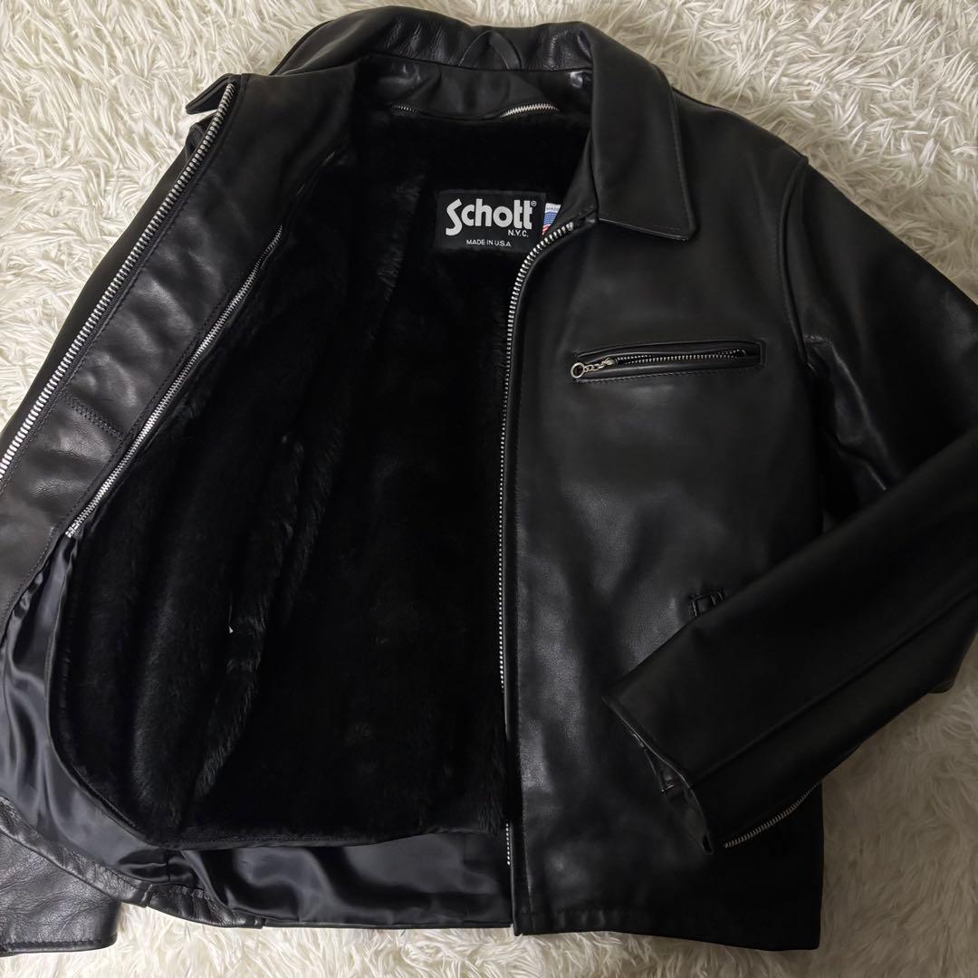 美品✨Schott USA製 シングルライダース フルボア 硬革 38 美品✨Schott USA製 シングルライダース フルボア 硬革 38 - メルカリ