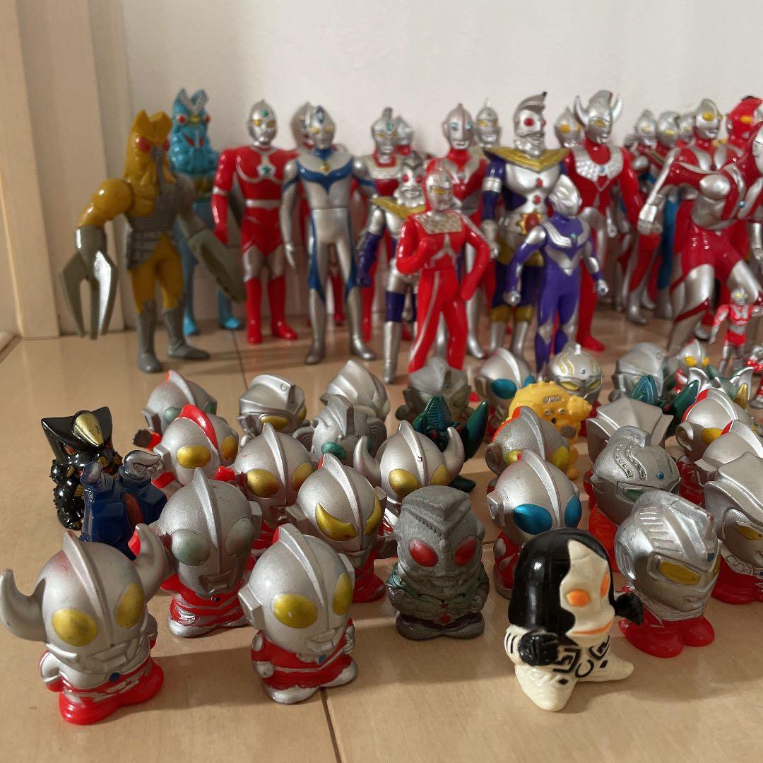 平成 ウルトラマンソフビ 指人形 まとめ売り 希少 99体 90' 当時