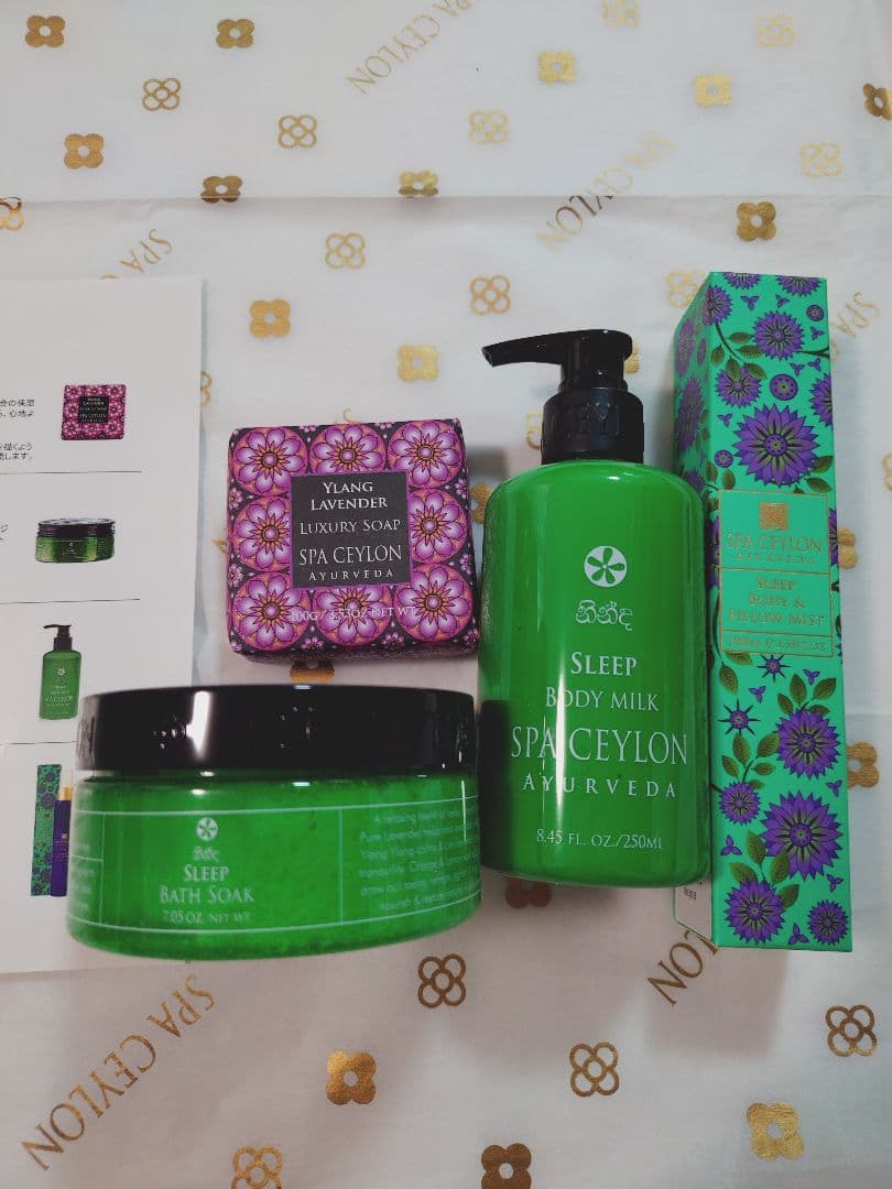 スリープ　バスソルト　ボディミルク　ボディミスト　ソープ　SPA CEYLON