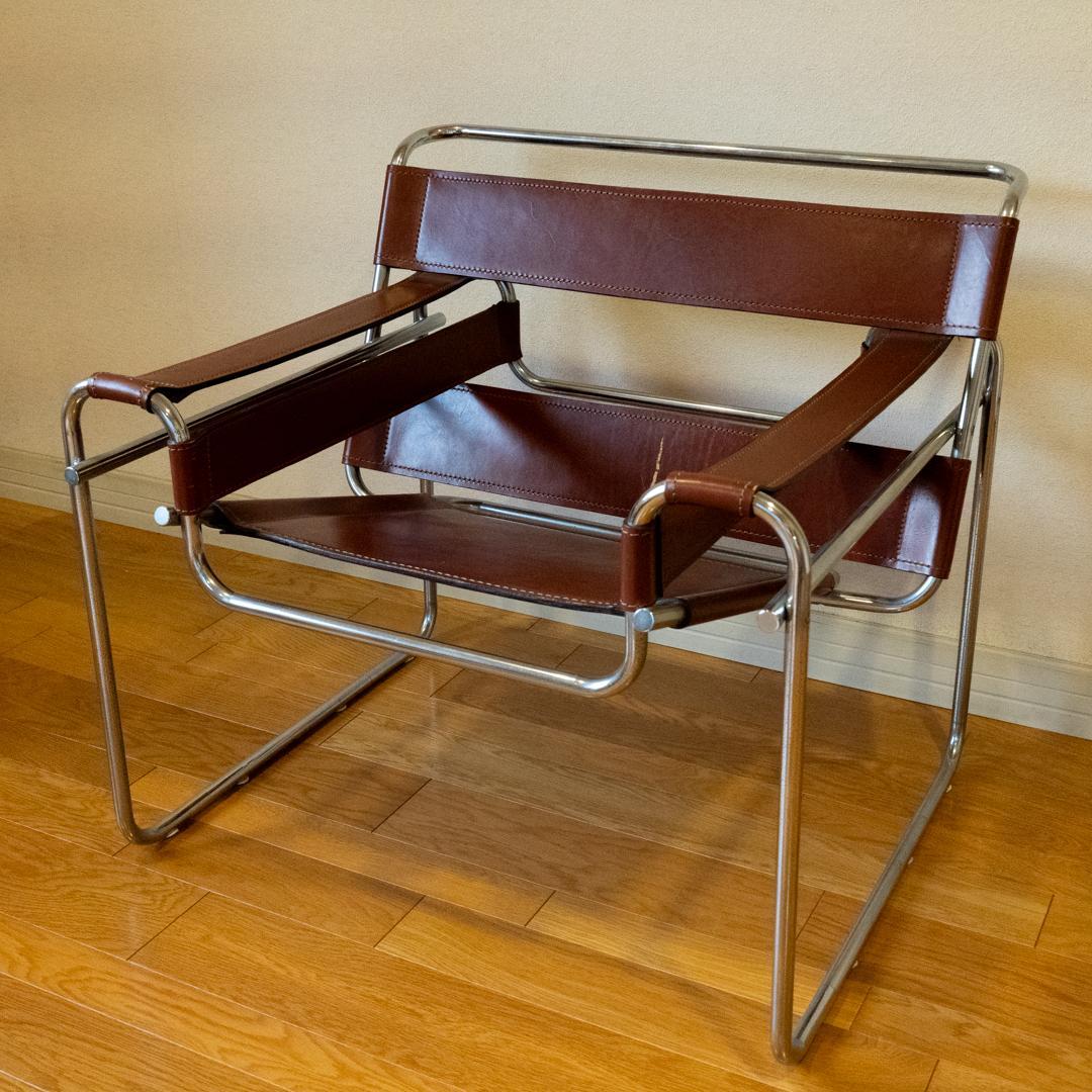 ワシリーチェア（リプロダクト） 希少ブラウンレザー仕様 ①｜送料無料