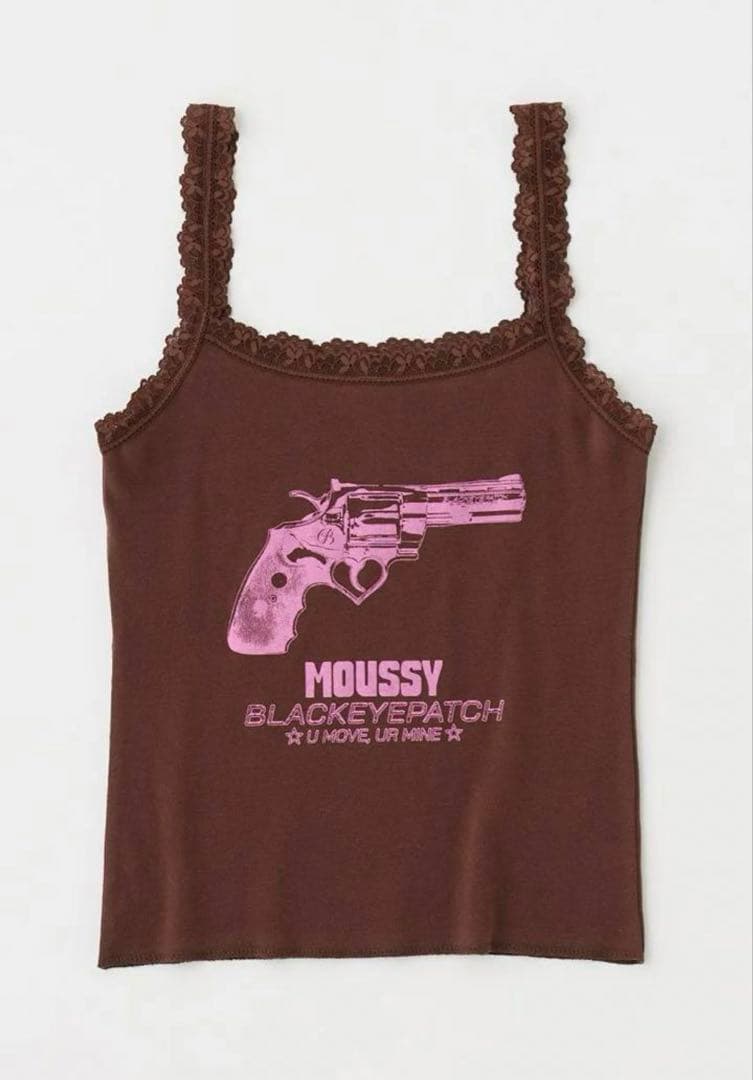 MOUSSY BEP GUN GRAPHIC キャミソール