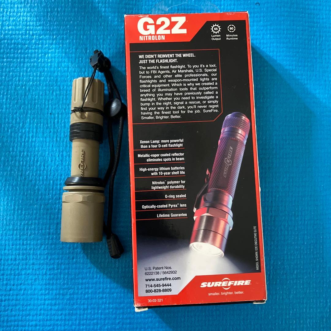 シュアファイア G2Z LED TANカラー　　ランヤード付き SUREFIRE(シュアファイア） G2Z キセノン コンバットライト タン