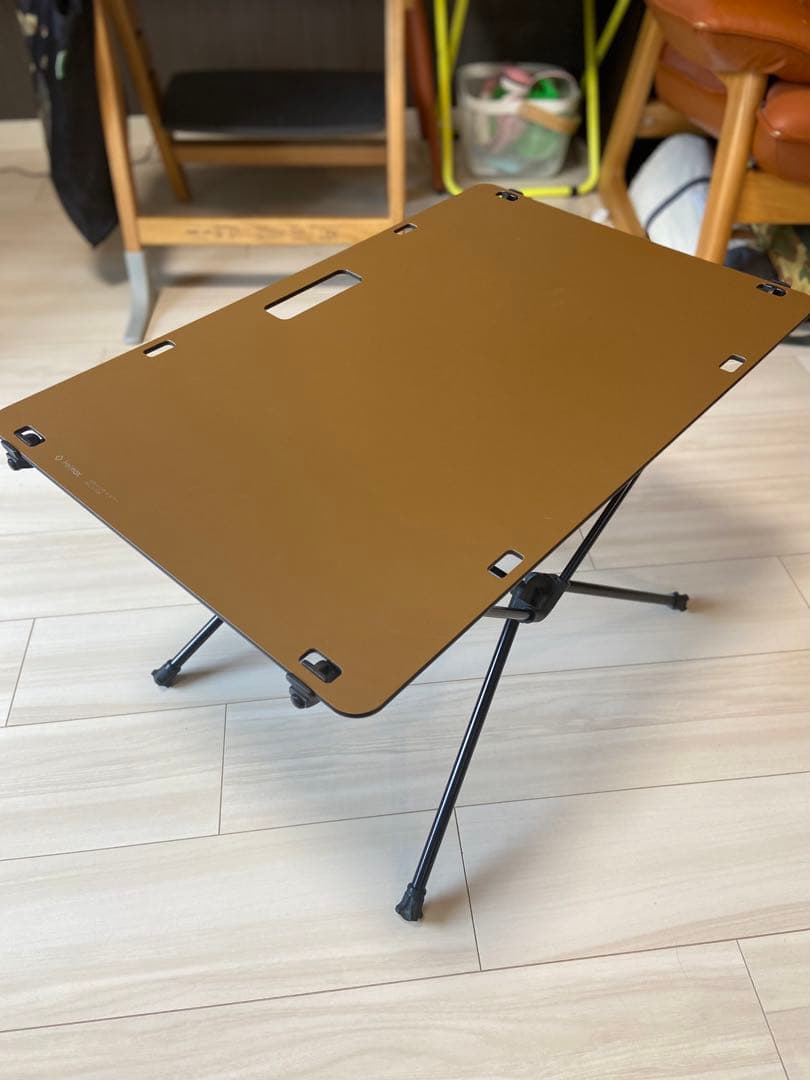 美品ヘリノックス　テーブルワン　ソリッドトップ　コヨーテ　脚、天板、ケースセット