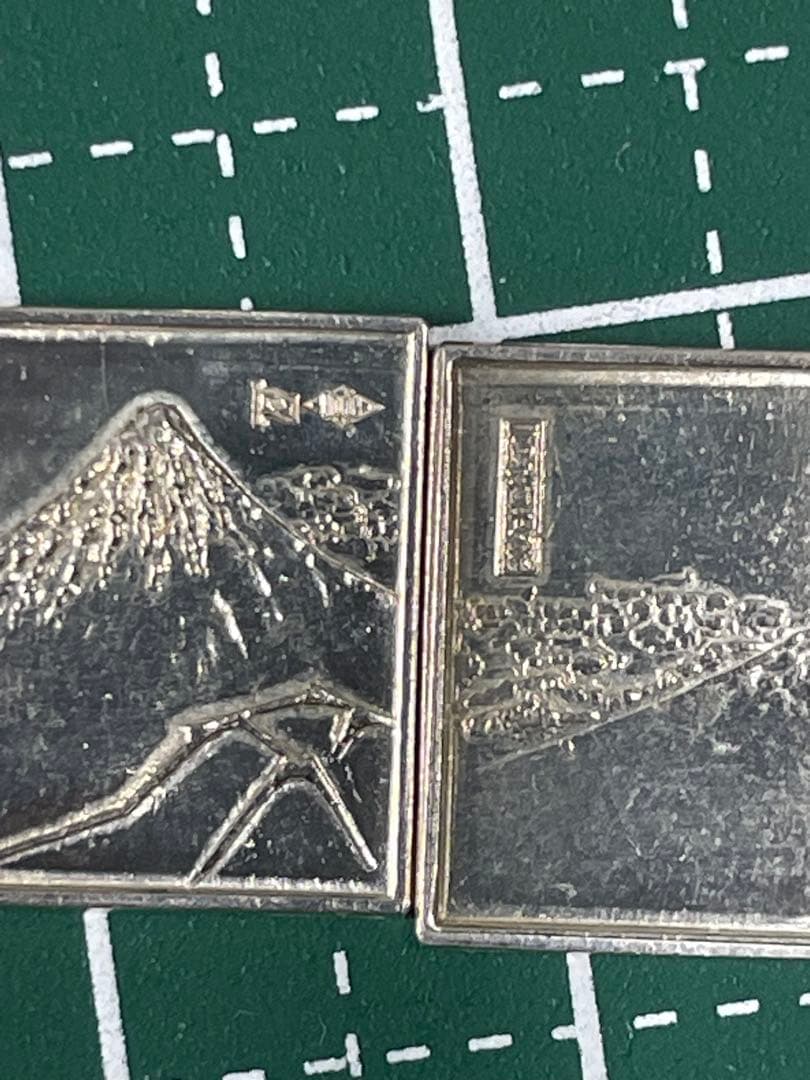 純銀レリーフ プレート ミニ 富士山彫刻 6枚セット 8.90g 造幣局マーク
