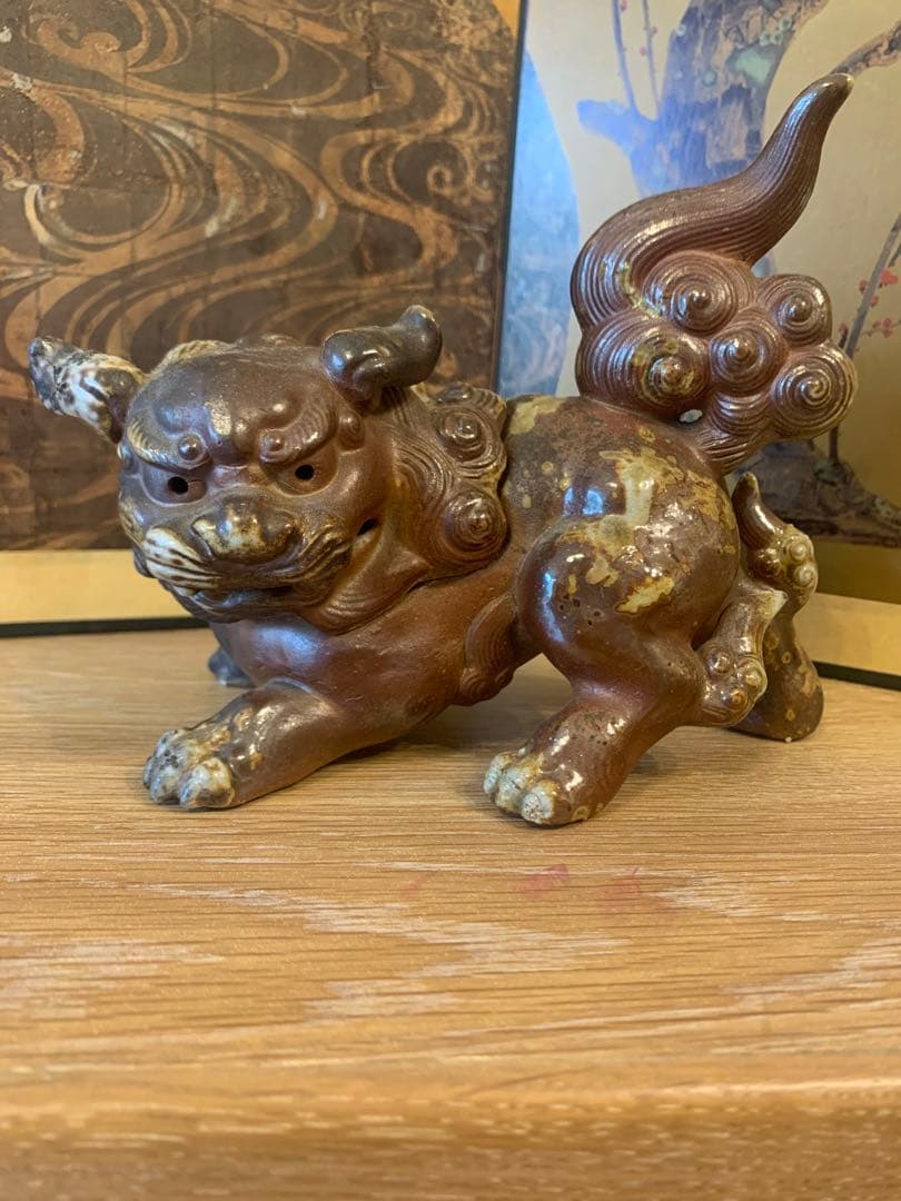 獅子　古備前　西村春湖　香炉 1客　古美術　大珍品