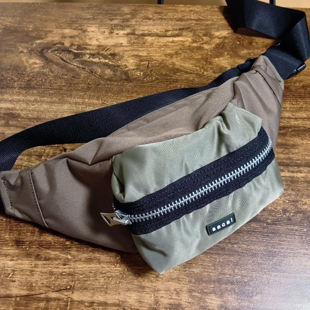 【最終価格・値引不可】sacai ウェストポーチ　ボディバッグ 美品 Sacai ナイロン ボディバッグ ウエストポーチ ブラック サカイ