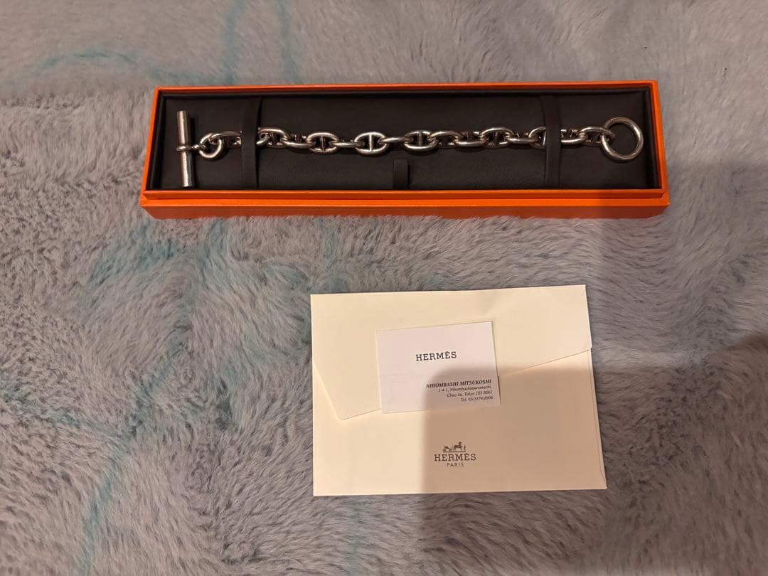 「faaat@@@」エルメス　シェーヌダンクル　MM16 エルメス シェーヌダンクル MM 16 コマ シルバー製 ブレスレット