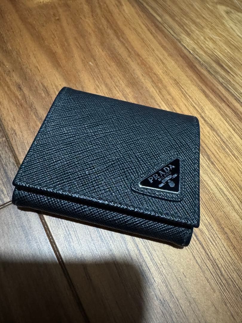 PRADA サフィアーノ ケース 小銭入れ 三角ロゴ 黒 正規品　箱無し