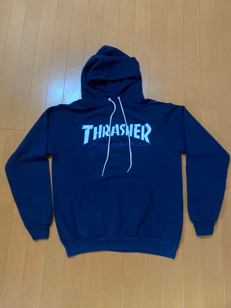 80s old thrasher ヘインズ ボディ ネイビー