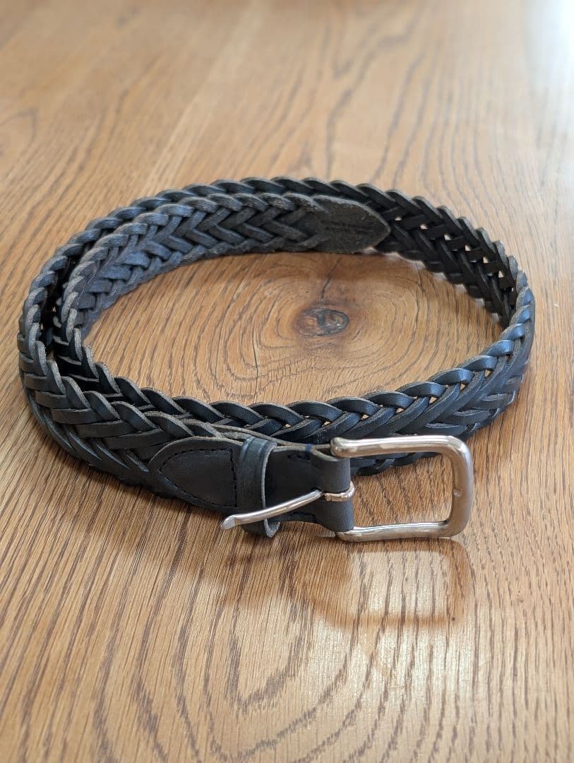 Whitehouse Cox　メッシュベルト　ネイビー