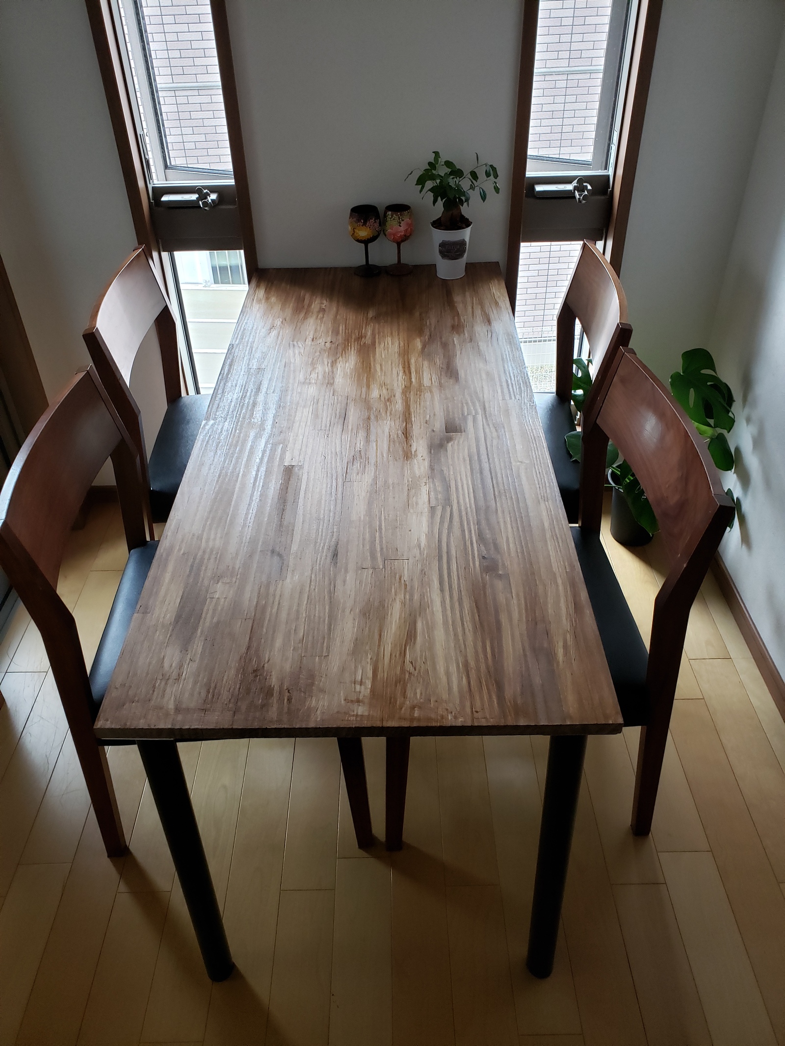 無垢材 ダイニングテーブル カウンターテーブル アンティーク 古木材風