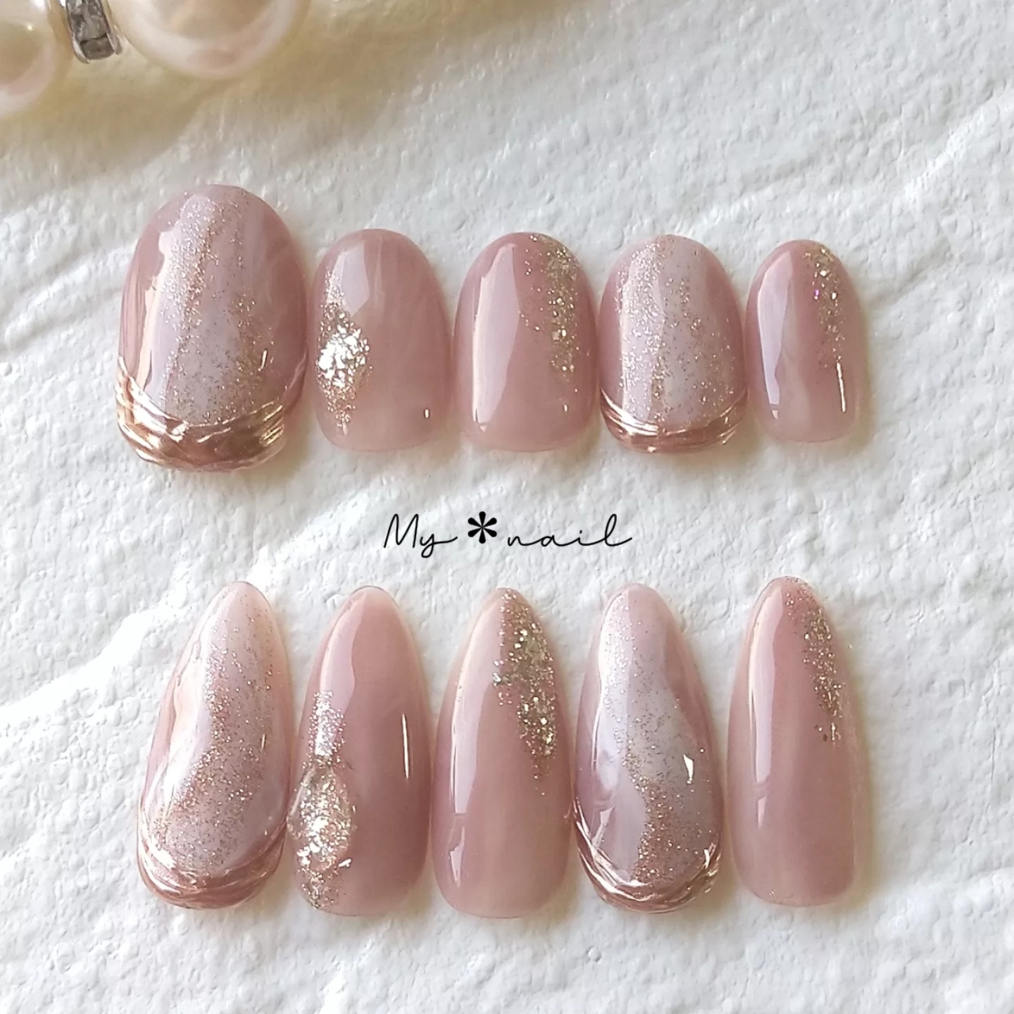 ネイルチップ｜くすみピンクブラウンの大人可愛いニュアンスネイル
