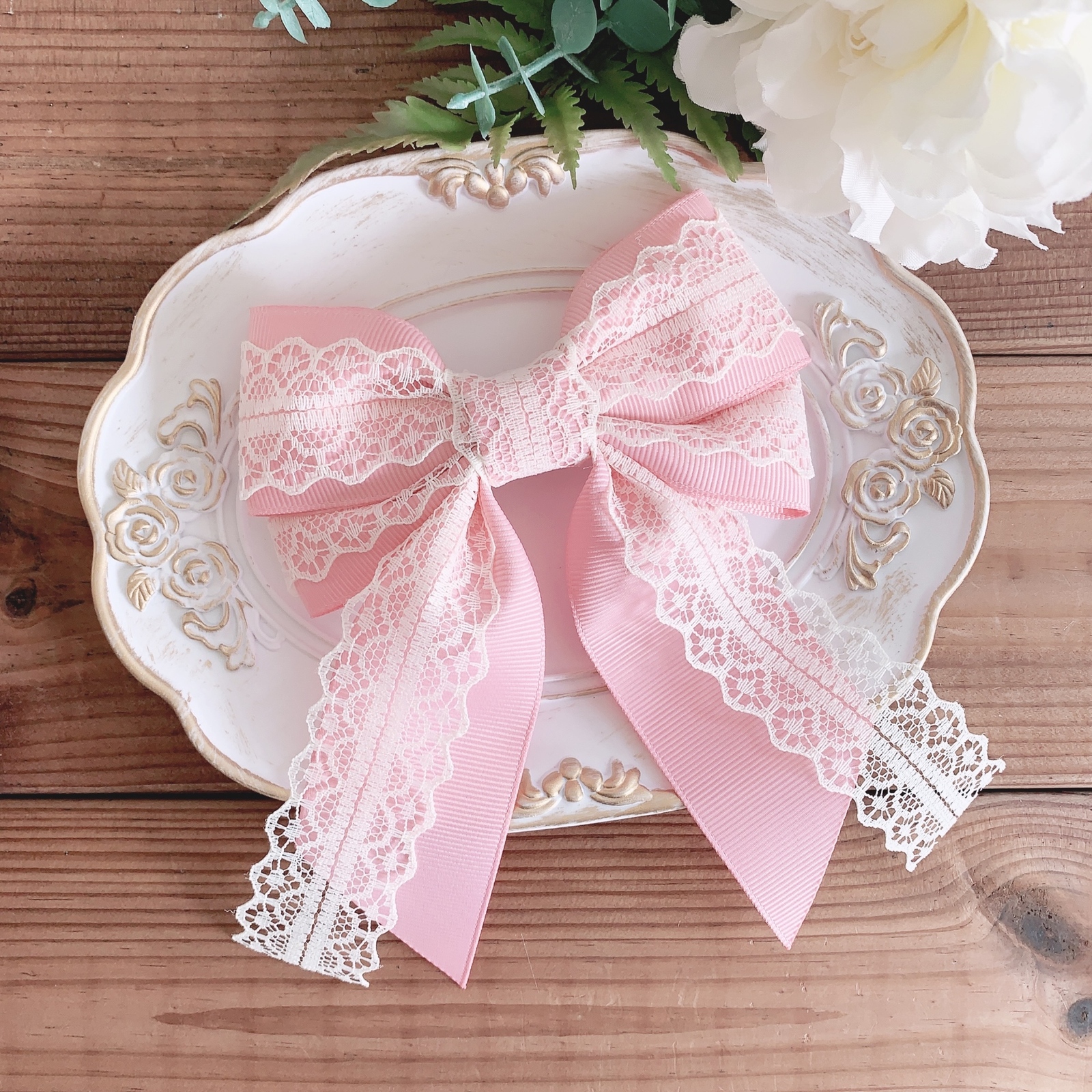 2色選べる】Blossom Ribbon 推し活 バイカラー ビッグダブルリボン