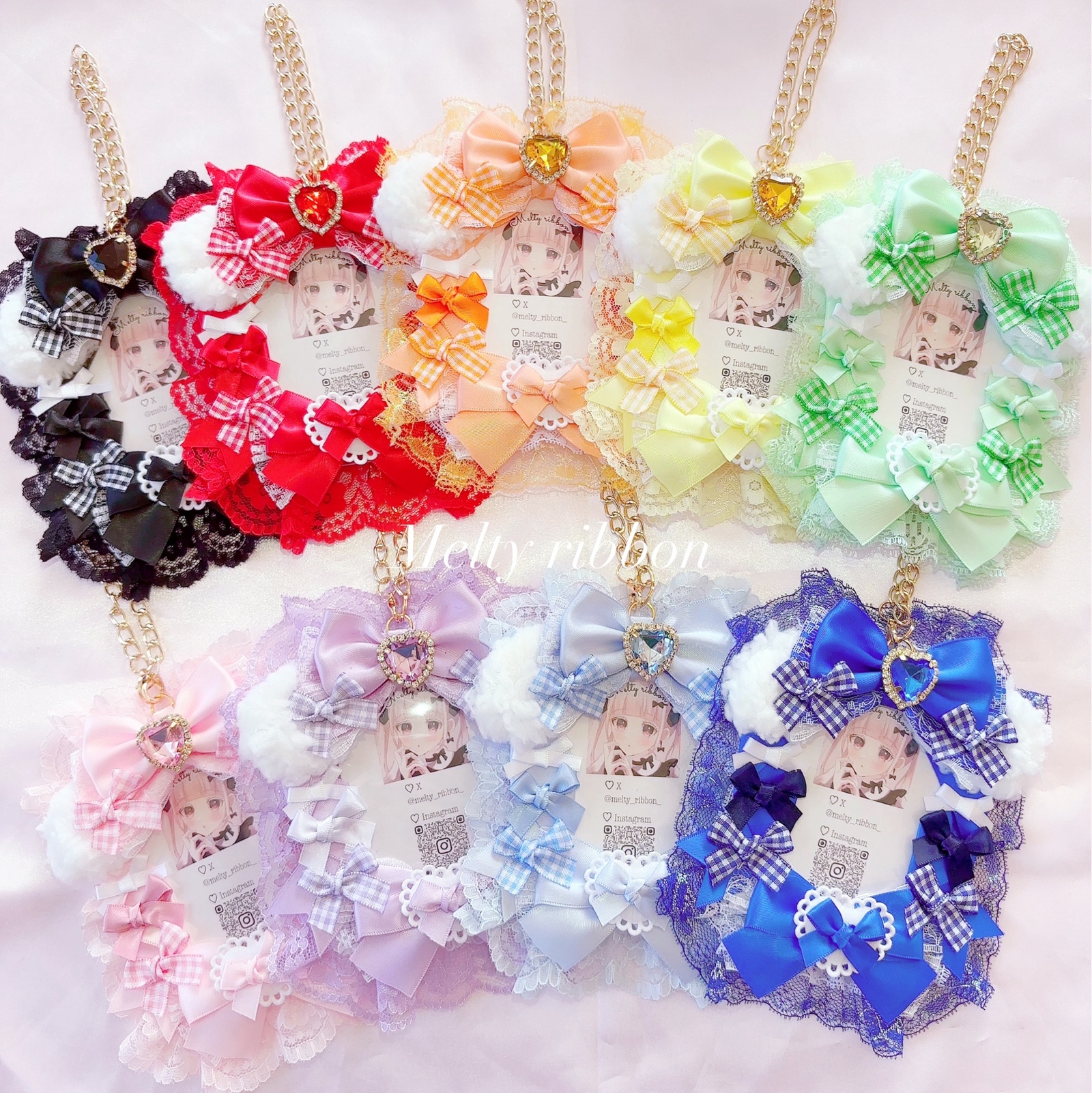 停止中】キンブレリボン ペンライトリボン オーダーメイド♡ ペン