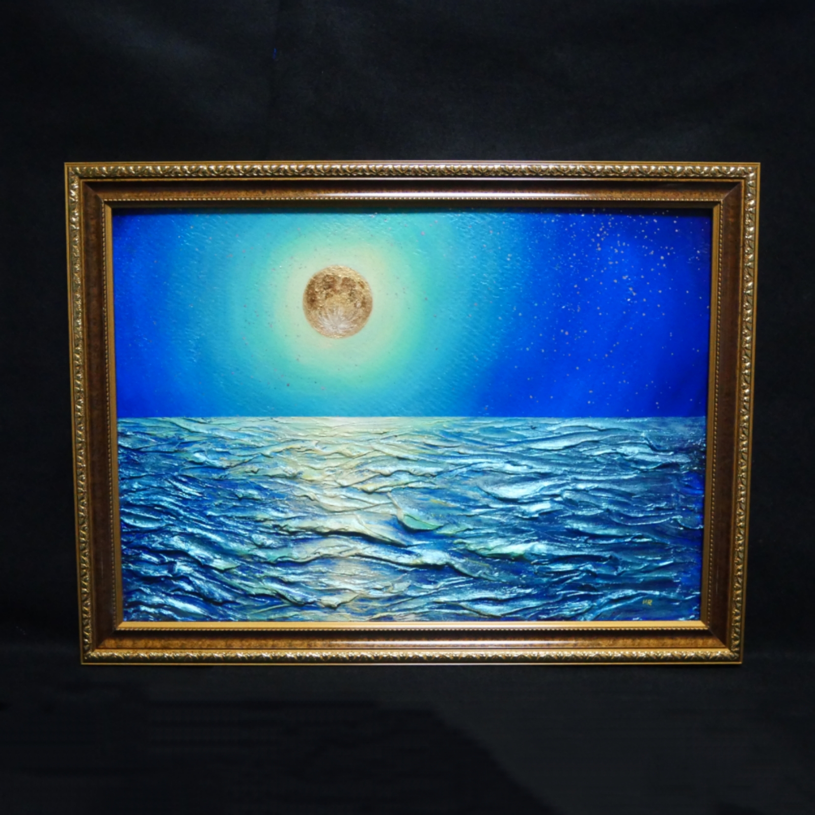 油絵 油彩 油彩画 絵 絵画 【月の海】 - HR | minne byGMOペパボ