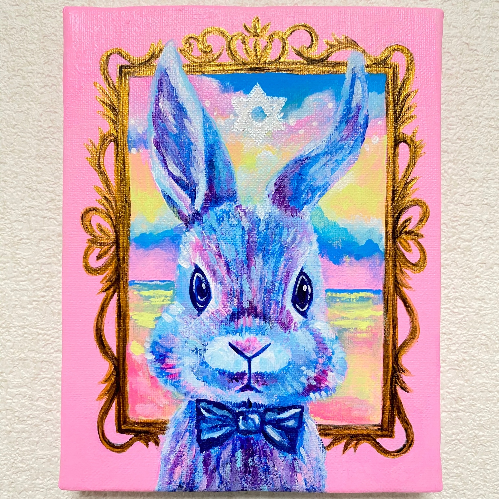 アート原画】うさぎと夢の中ーhappy anniversary twin - 70m(naomi