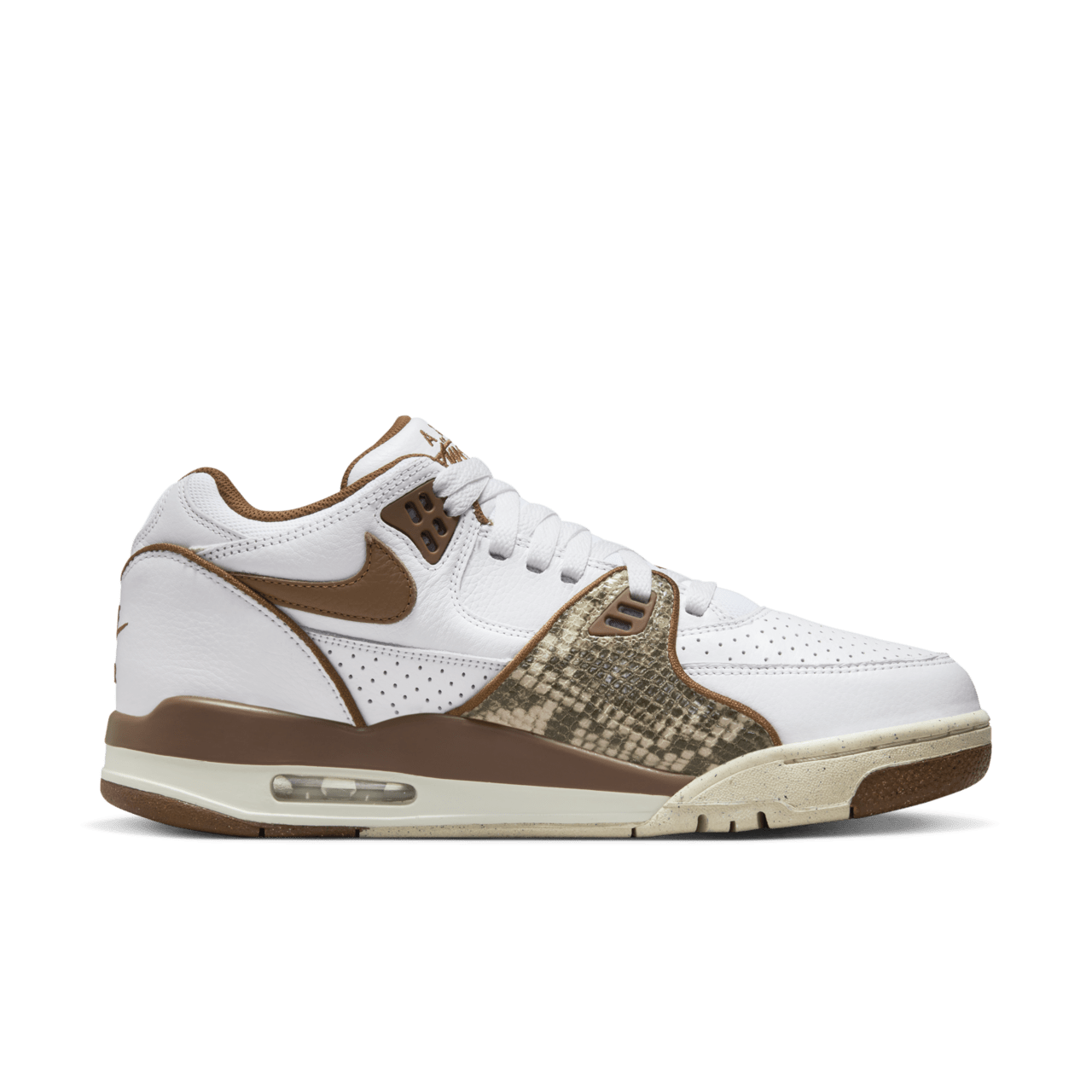 Air Flight '89 Low x Stüssy 'White and Pecan' (FD6475-100) Release