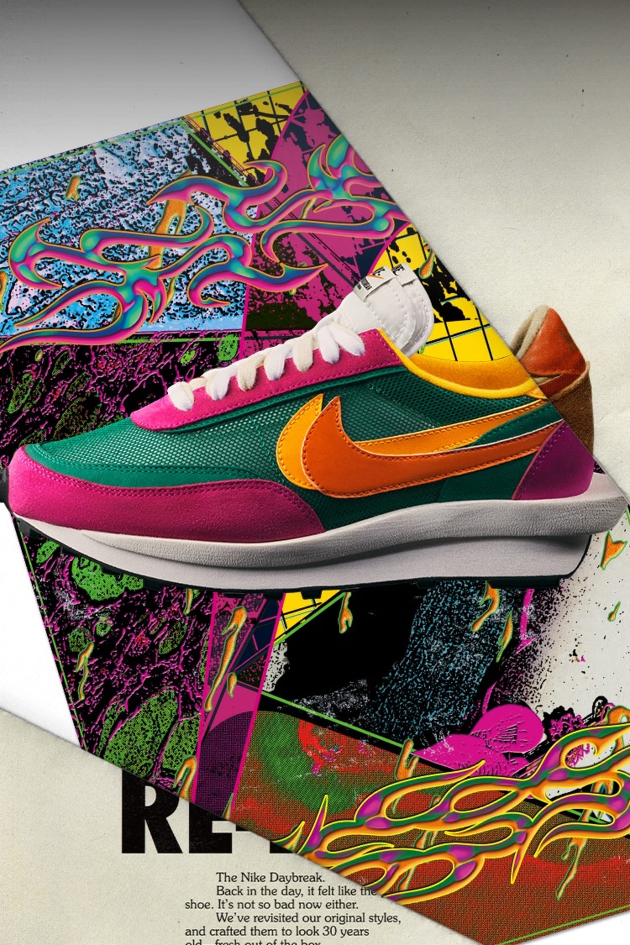 sacai x Nike LDWaffle 'Pine Green' Release Date. Nike SNKRS