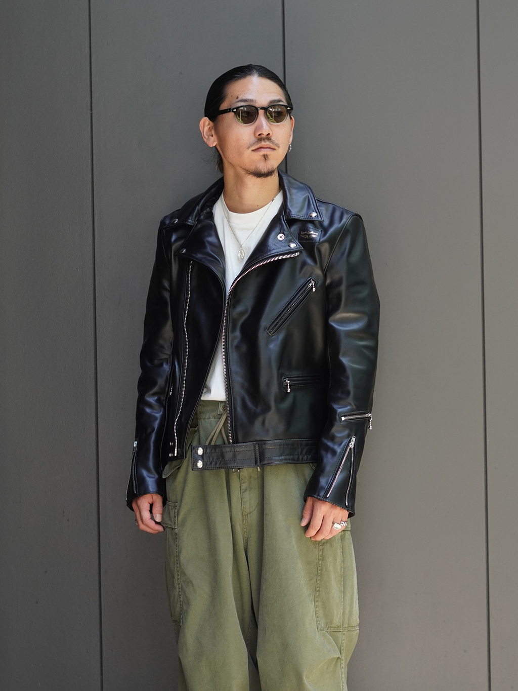 連休限定値下げルイスレザー サイクロン ライダース タイトフィット