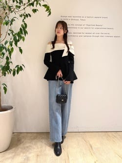 オフショルリボンドッキングニット | ニット | Rirandture（リランド