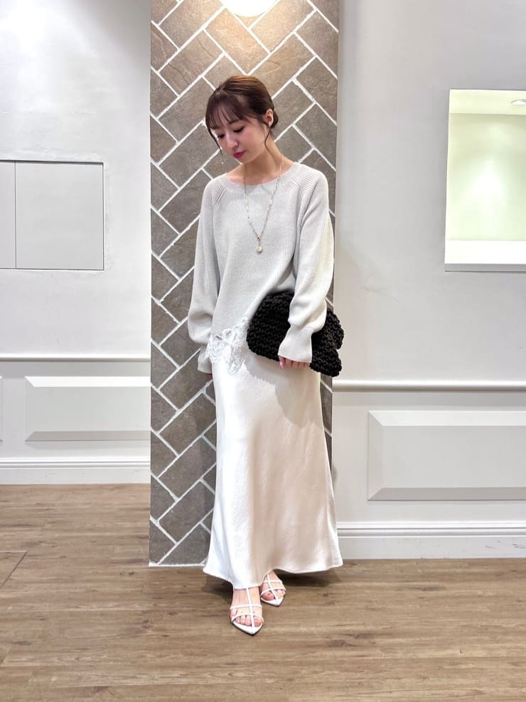スタッフコーディネート】裾刺繍レースニット｜suzuna｜Arpege story