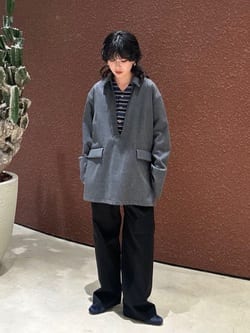 6(ROKU)＞コットン チノ パンツ ブラック