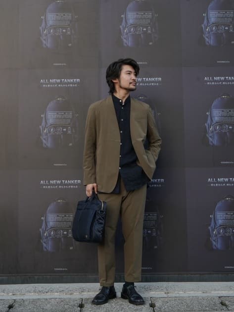 山内＞コットンキュプラ・ランダムシャドーストライプシャツ | MAKES