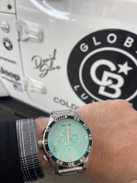 51-30 Chrono Watch | Silver / Turquoise | Men's Stainless Steel