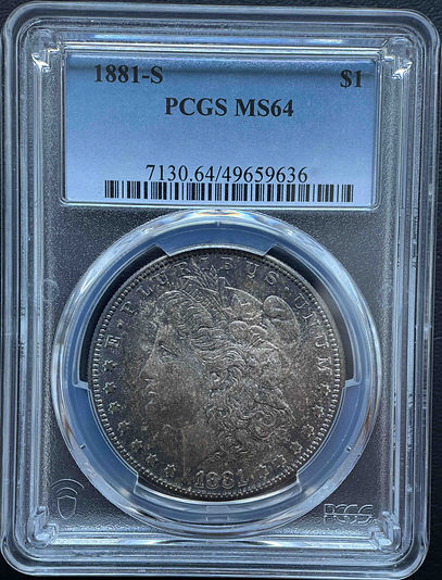 1881年 サンフランシスコ造幣局発行 モルガン・シルバーダラー（PCGS