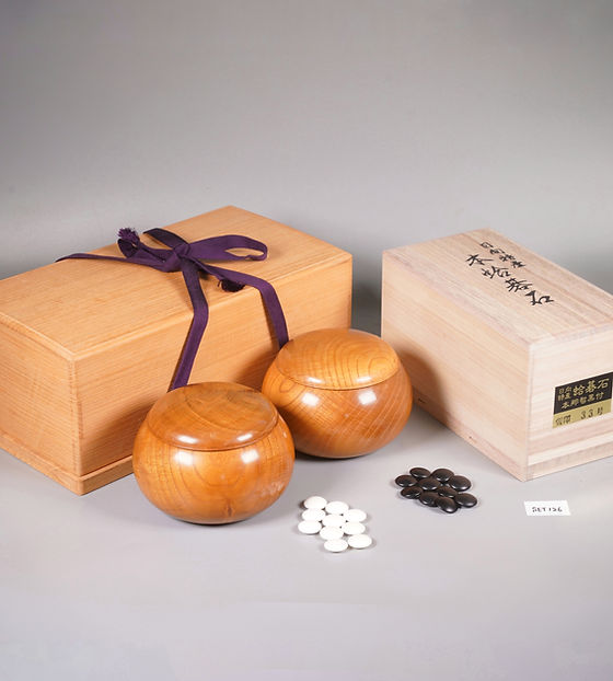 SET126】日向特産（スワブテ蛤貝）蛤碁石セット(雪印33号、島桑