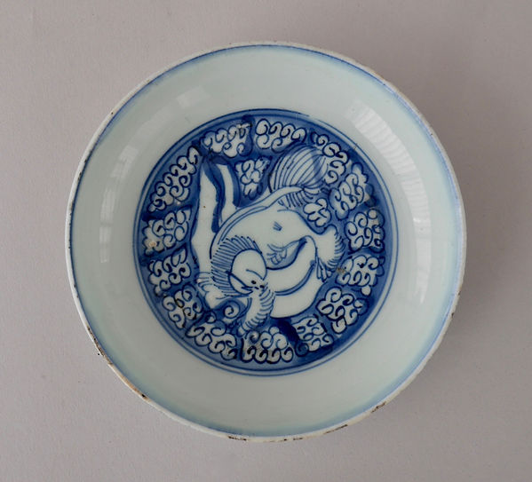 中国美術 陶磁器 | 古染付獅子図小盤 明末 17C | gallery陽々youyou | 山梨