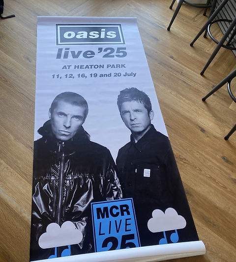 Oasis Live 25 Manchester Banner 7ftx3ft | EyeBall Tickler