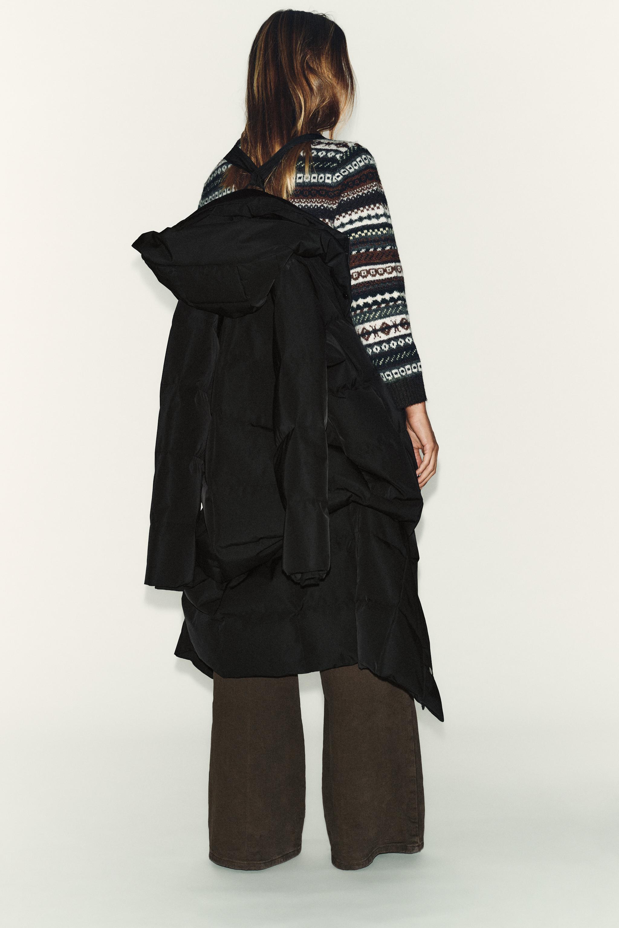 ロング丈フード付き撥水ウィンドブレーカーダウンジャケット