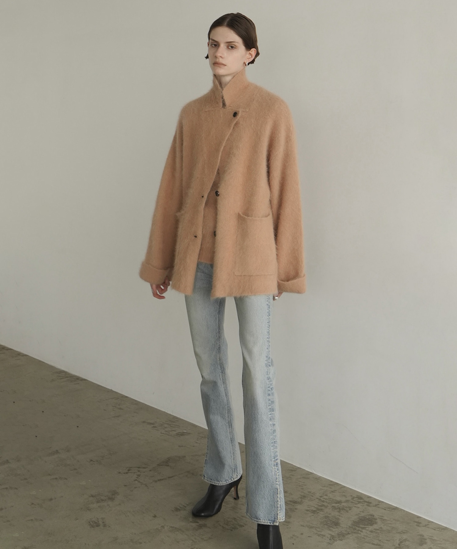 ANGOLA TAILORED KNIT JACKET(1 BEIGE): CLANE: WOMENS｜ STUDIOUS