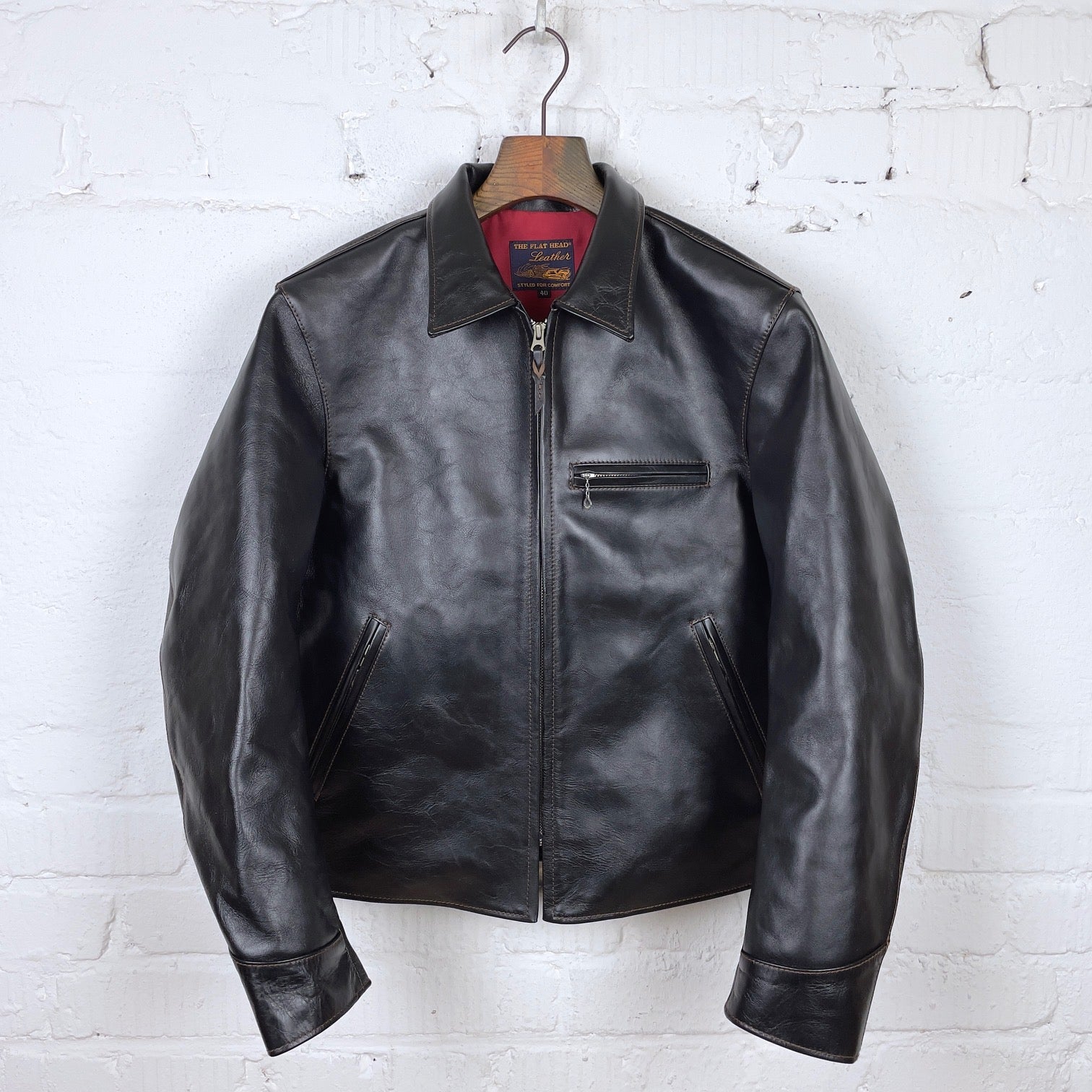 the flat head | fn-lj-hs005 horsehide single rider's jacket