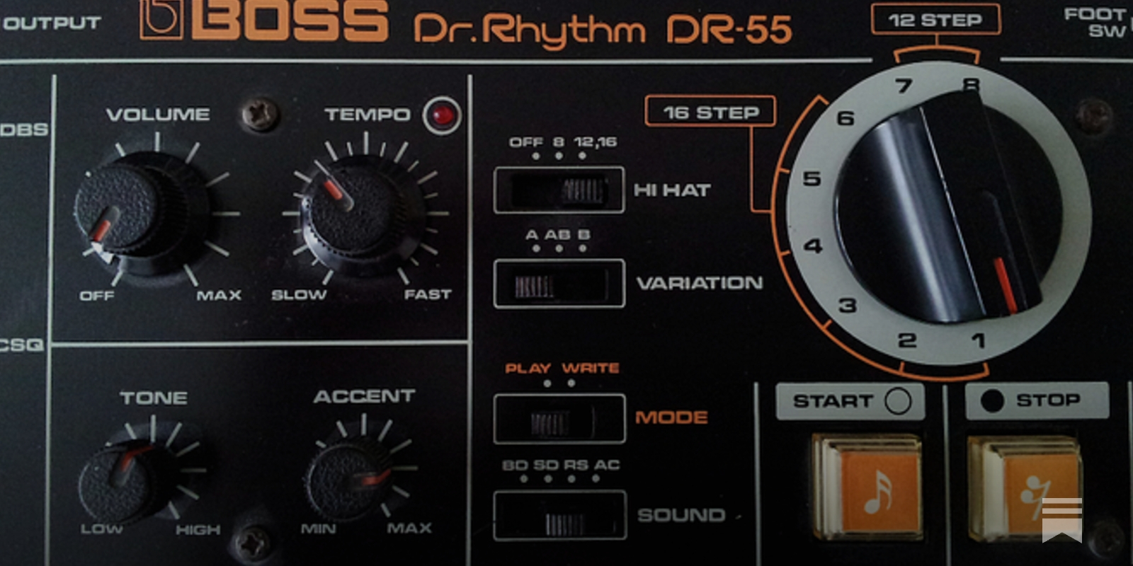 The BOSS DR-55 Dr. Rhythm Drum Machine - by Gino Sorcinelli
