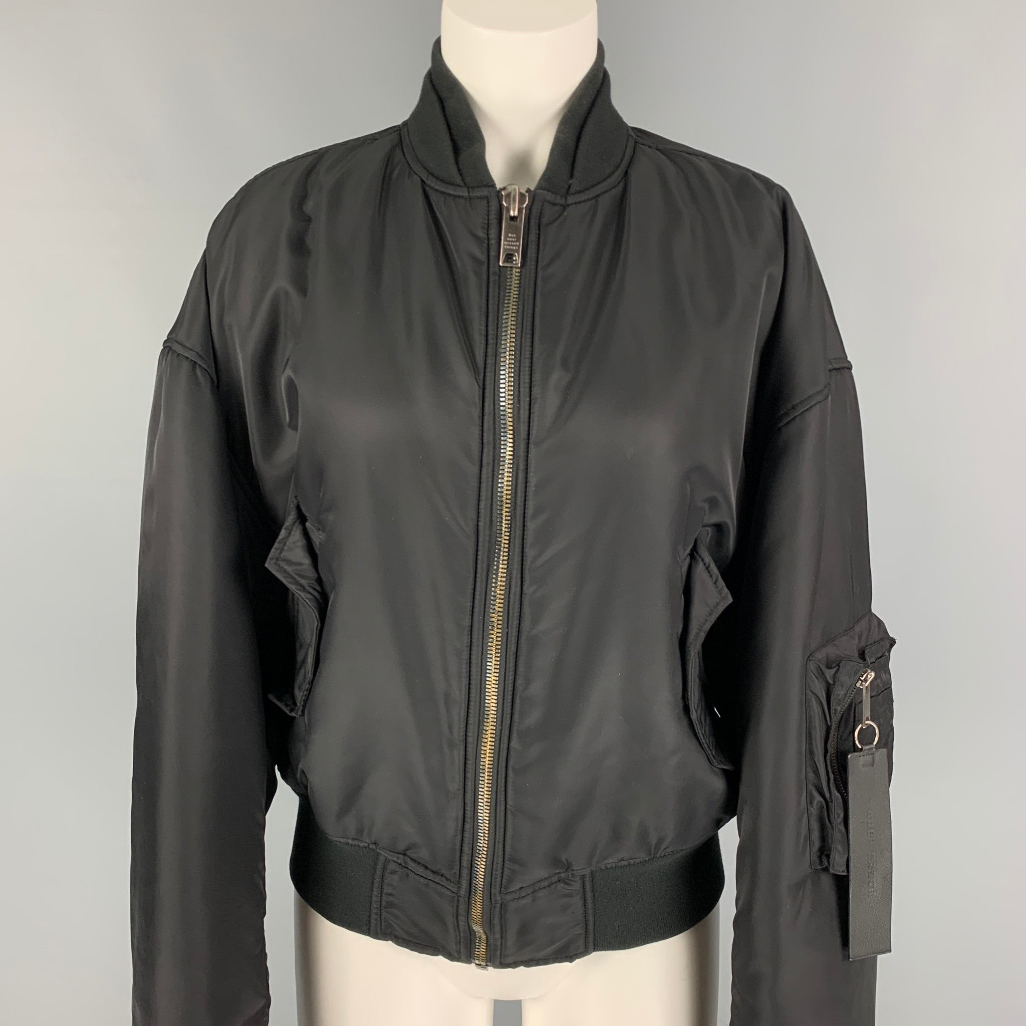 ADER ERROR Size M Black Nylon Zip Up Bomber Jacket – Sui Generis