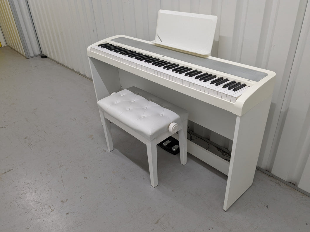Korg B1 digital piano / keyboard with stand and 3 pedals in white