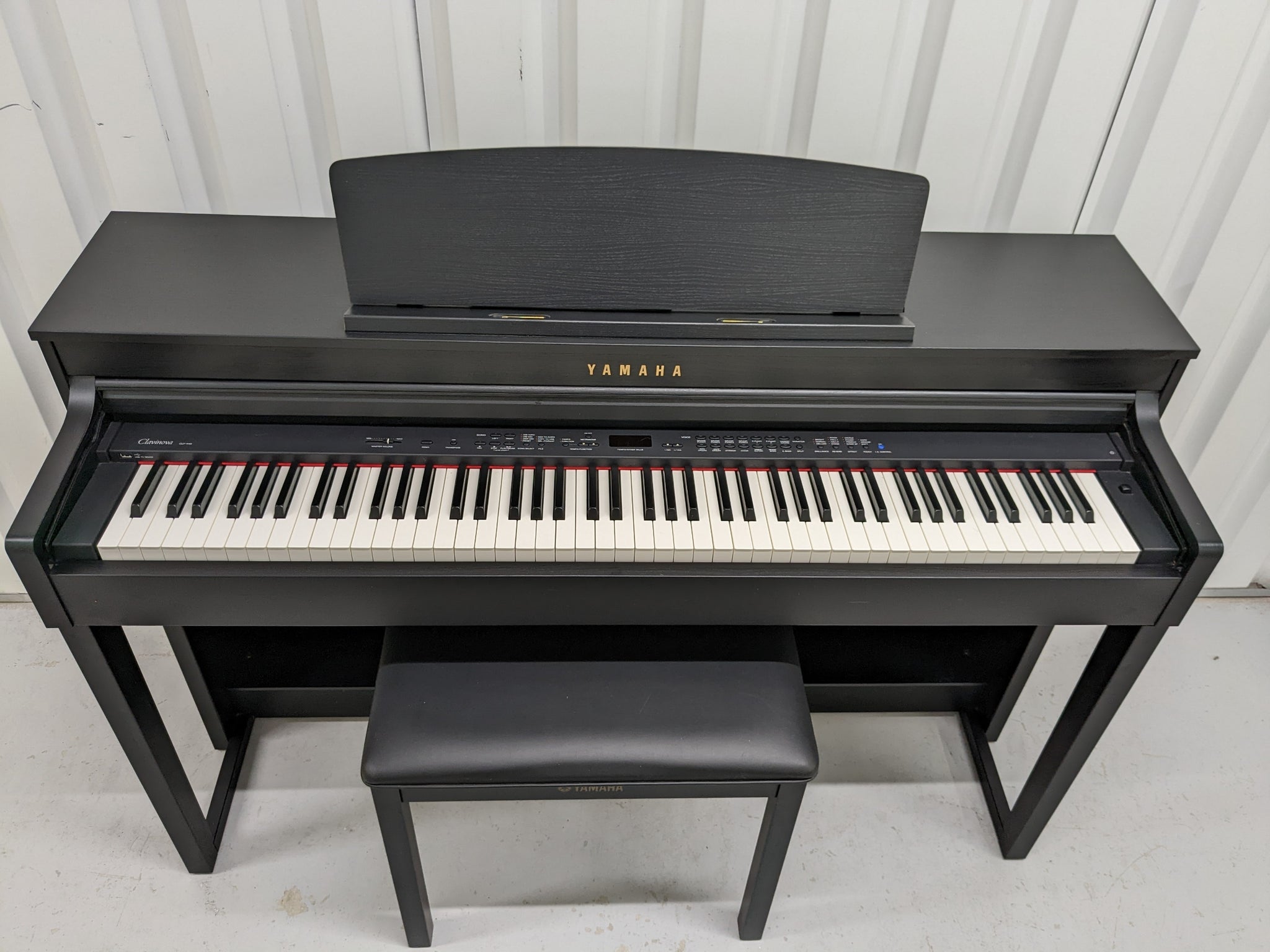 Yamaha Clavinova CLP-440 Digital Piano and stool in satin black
