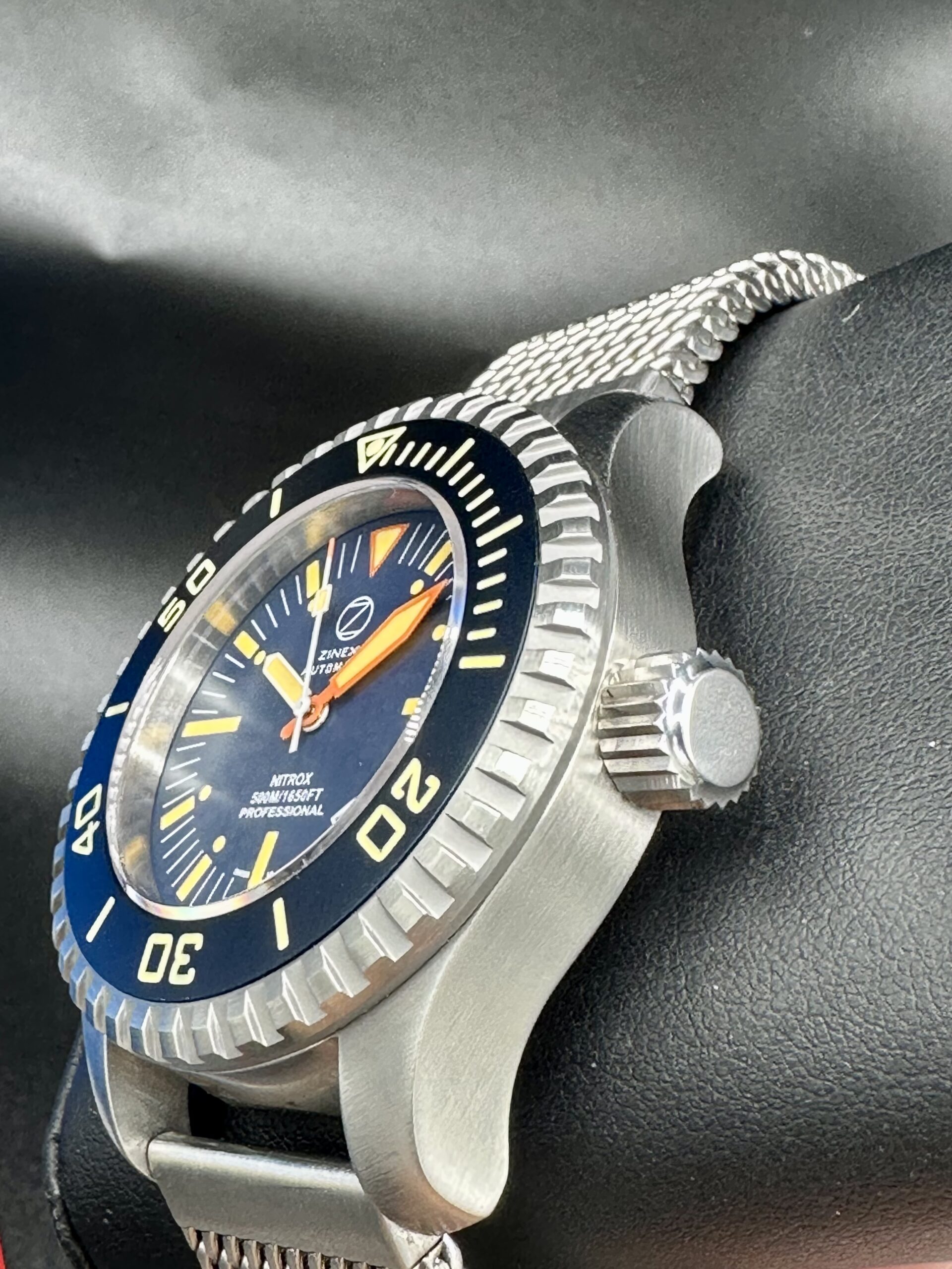 Zinex ZIXEN NITROX Prototype Blue SWISS ETA AUTOMATIC 44MM 500M